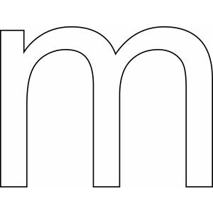 m minuscule - Motif à décorer