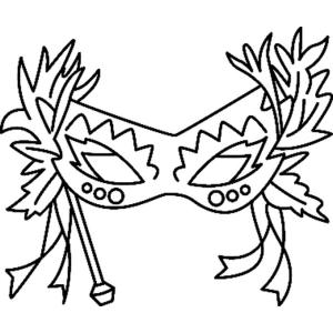Un masque à télécharger et à colorier pour l'utiliser lors du Carnaval.
