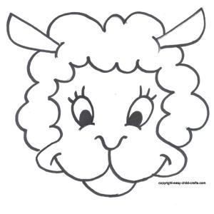 Un coloriage de mouton à imprimer pour le Carnaval afin de pouvoir se déguiser en beau mouton !