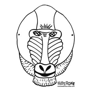 Un masque de singe à imprimer pour le Carnaval afin de pouvoir se déguiser en beau singe !