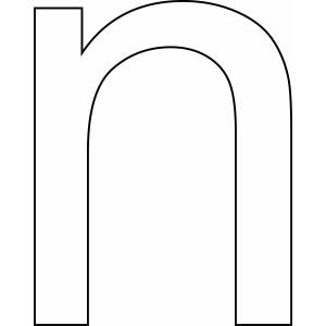 n minuscule - Motif à décorer