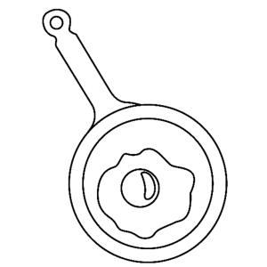 Oeuf sur le plat 01 - Motif à décorer