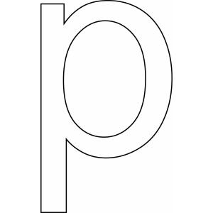 p minuscule - Motif à décorer