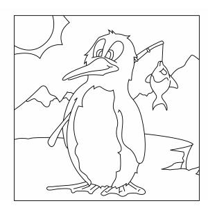 Pingouin 02 - Motif à décorer