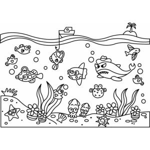 Poisson 21 - Motif à décorer