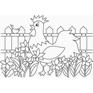 Poule 01 - Motif à décorer