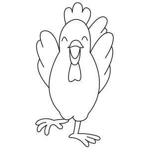 Poule 03 - Motif à décorer