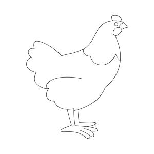 Poule 09 - Motif à décorer