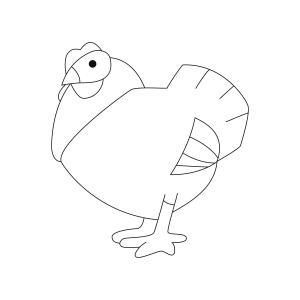 Poule 11 - Motif à décorer