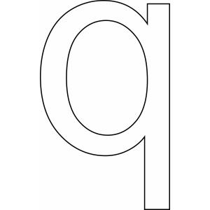q minuscule - Motif à décorer