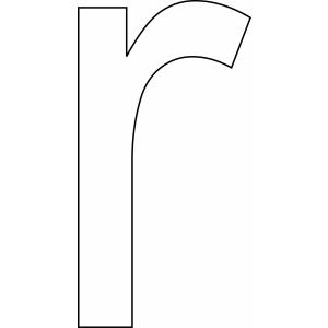 r minuscule - Motif à décorer