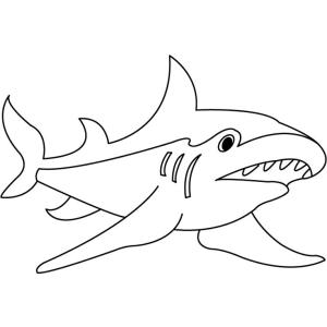 Requin 01 - Motif à décorer