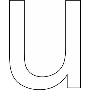 u minuscule - Motif à décorer