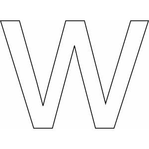 w minuscule - Motif à décorer