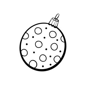 3 boules dont une décorée du Père Noël