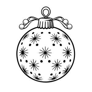 5 Boules de Noël à colorier