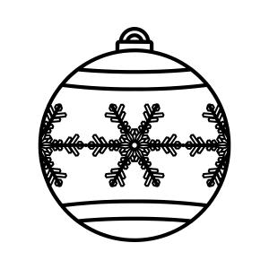 Coloriage 3 boules dont celle au Père Noël