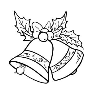 Coloriage des cloches de Noël