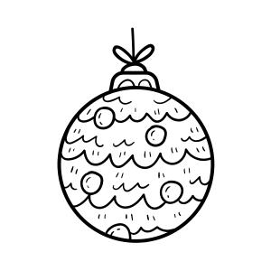 coloriage de la boule de Noël