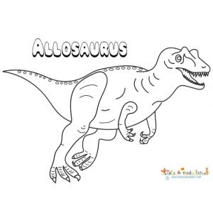 Allosaure, dinosaure allosaure à colorier