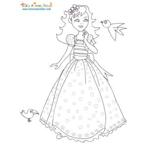 Belle au bois dormant en robe à pois