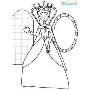 Coloriage mechante reine de Blanche Neige