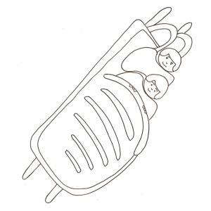 coloriage bobsleigh à deux
