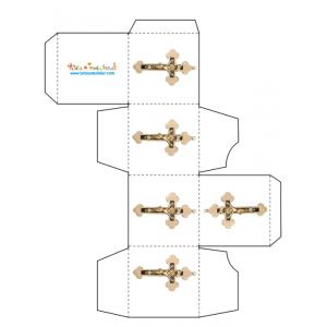 Boite dragées motif croix