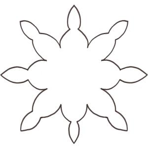 modèle grande taille pour fabriquer une boule en papier baroque