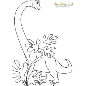Brachiosaurus dans les feuilles