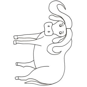 coloriage d'un buffle 