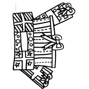 coloriage Noel enfant : Imprime ce coloriage de gros tas de cadeaux de Noel, pour patienter en attendant tes vrais cadeaux de Noà´l.