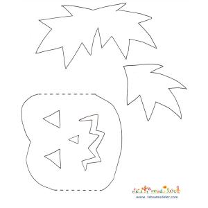 Imprimer le modele de lampion citrouille halloween