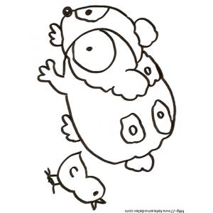 Imprimer le coloriage d'un cochon d'inde. Dessin d'un cochon d'inde à imprimer pour le coloriage des enfants.
