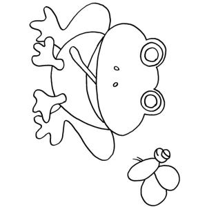 Coloriage d'un grosse grenouille