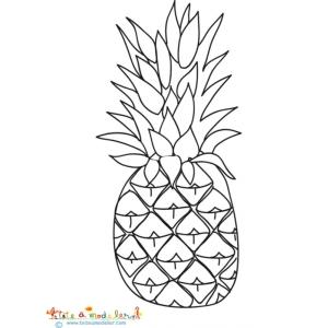 Ananas à colorier
