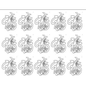 Coloriage chinois : symbole du bonheur