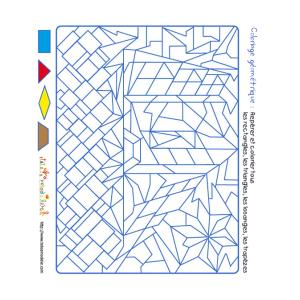 Jeu de coloriage de formes géométriques pour découvrir le véhicule n°3