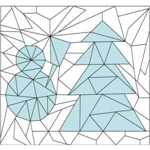 Solution du Jeu de coloriage géométrique : les triangles en hiver n°1