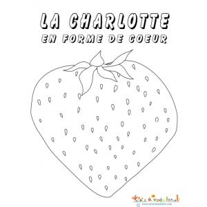Coloriage Fraise en forme de coeur