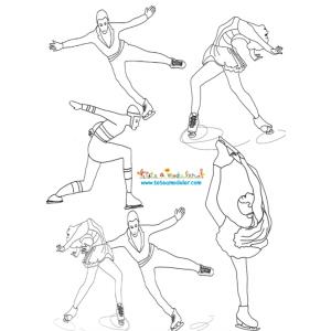 Coloriage sur les disciplines du patinage
