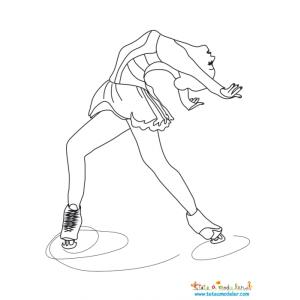Patinage artistique coloriage d'une patineuse