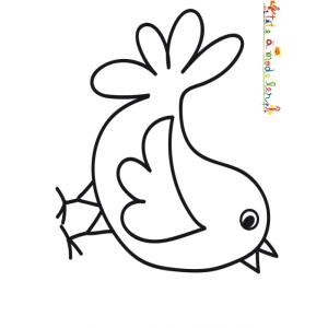 Coloriage gros poussin gazouillant