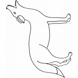 coloriage d'un coyote