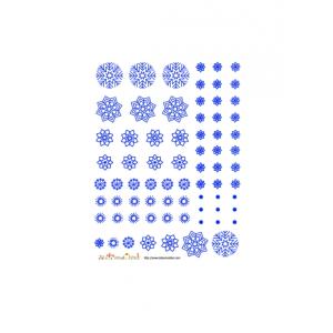 Flocons bleus à imprimer