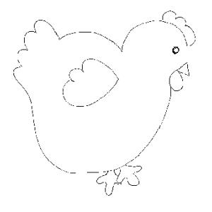 Pâques : gabarit poule - junior