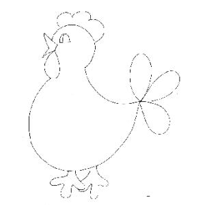 Gabarit de Pâques : la poule - junior