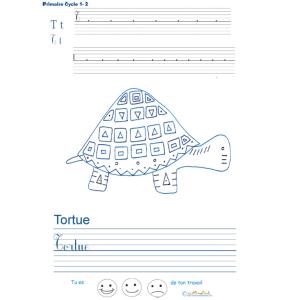Imprimer la page d'écriture sur la tortue