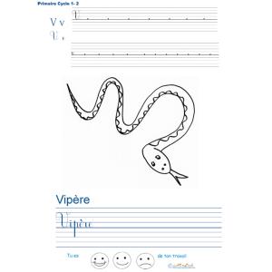 Imprimer la page d'écriture sur la vipère