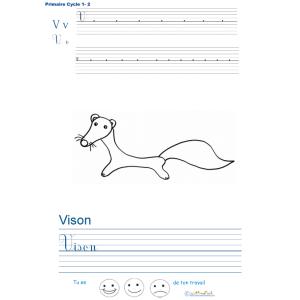Imprimer la page d'écriture sur le vison 